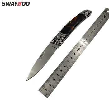 

Swayboo Stainless Steel Resin Handle Exquisite Portable Lockless Fruit Knife Pocket Folding Knife EDC Hand Tools