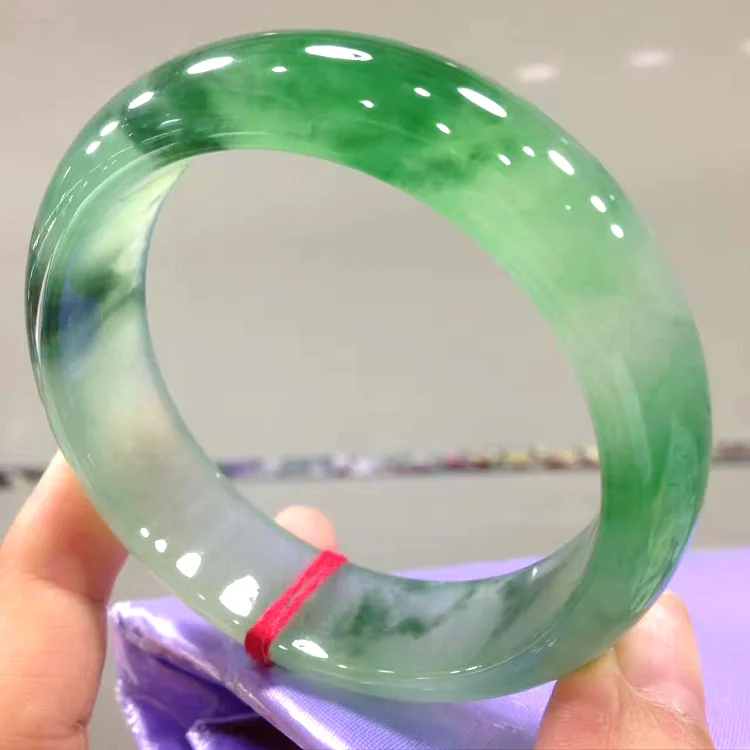 Crystal Transparent Natural Emerald Ice Grape Jade Bracelet Exquisite Handmade Accessories Bangles Jewelry Gift