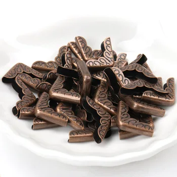 

40pcs practical metal bronze Book Scrapbooking Album Menu Folder Corner Protectors Corner For Photo Album DIY 16x16x3.5mm