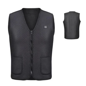 

2019 Winter Outdoor USB Infrared Heating Vest Jacket Electric Thermal Clothing Waistcoat Flexible for Men Women Sports Hiking