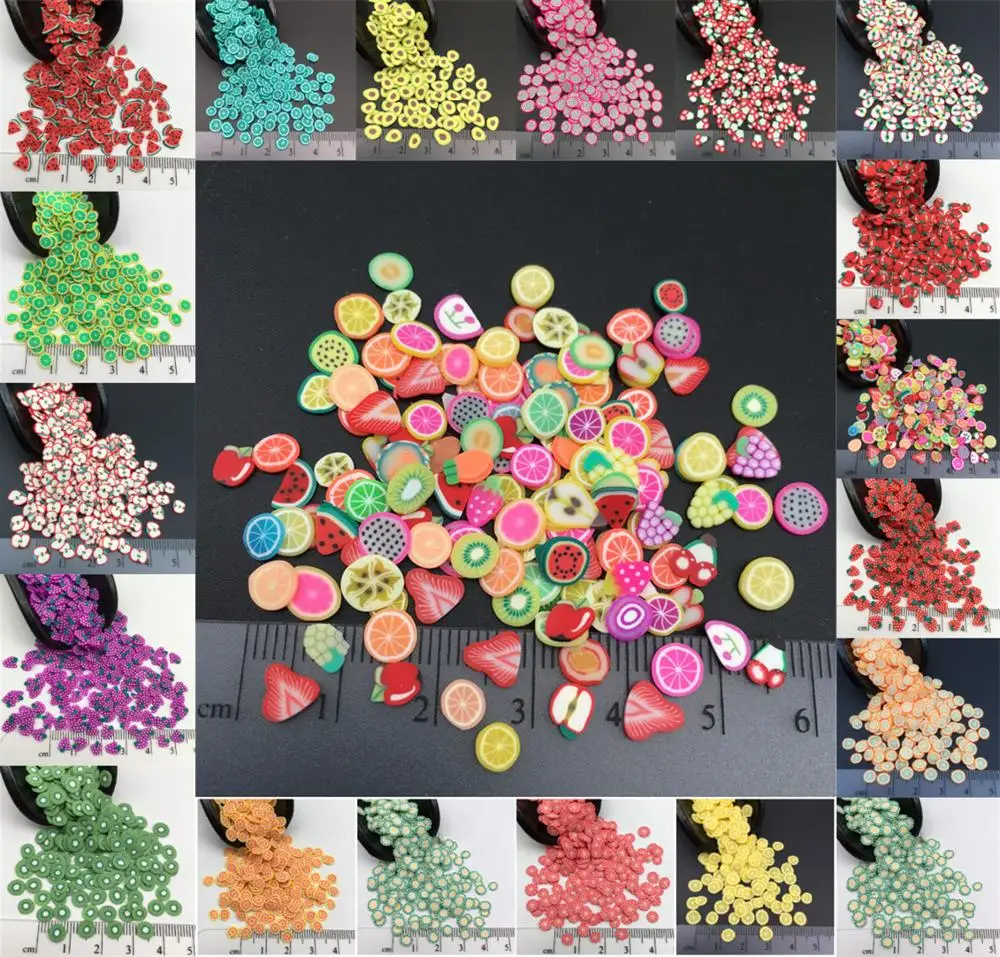500g wholesale Fruit Polymer Clay Sprinkle For Kids Diy Soft Craft Clay/Nail Art/Scrapbook Decoration Filler | Дом и сад