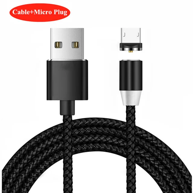 black Micro USB Быстрая зарядка 3,0 Автомобильное зарядное устройство мобильный телефон двойной usb зарядное устройство для Qualcomm Qc3.0 Быстрая Зарядка адаптер мини зарядное устройство магнитный кабель - Тип штекера: black Micro USB
