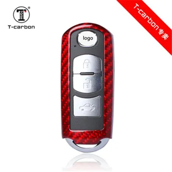 

Carbon Fiber Car Remote Key Case Cover For Mazda 2 3 6 Axela Atenza CX-5 CX5 CX-7 CX-9 2015 2016 2017 Smart 2/3 Buttons