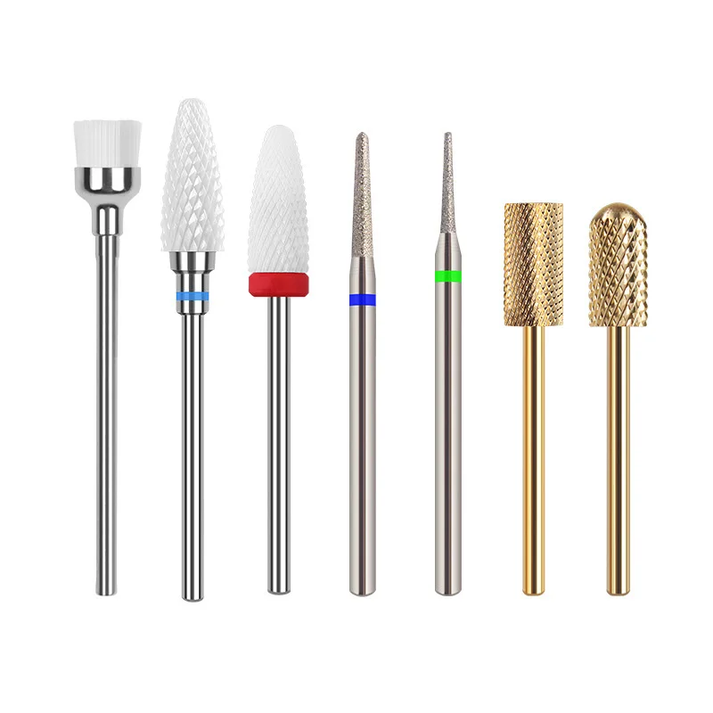 

7Pcs/set Nail Drill Diamond Corundum Cutter For Manicure Milling Cutter Remover Gel Polish Eletric Pedicure Machine Bit Set HR