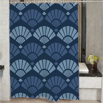 

Fashion simply geometric printed shower curtain waterproof fabric bathroom curtains Mildew proof 60x72 72x72 with 12 hooks LZGH