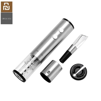 

New Youpin Circle Joy Electric Bottle Opener Stainless Steel Mini Wine Stopper Wine Decanter Aerator for Smart Home