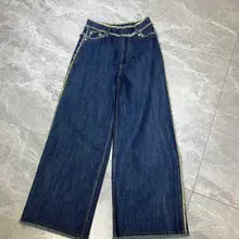 Синие джинсы из хлопка для отдыха