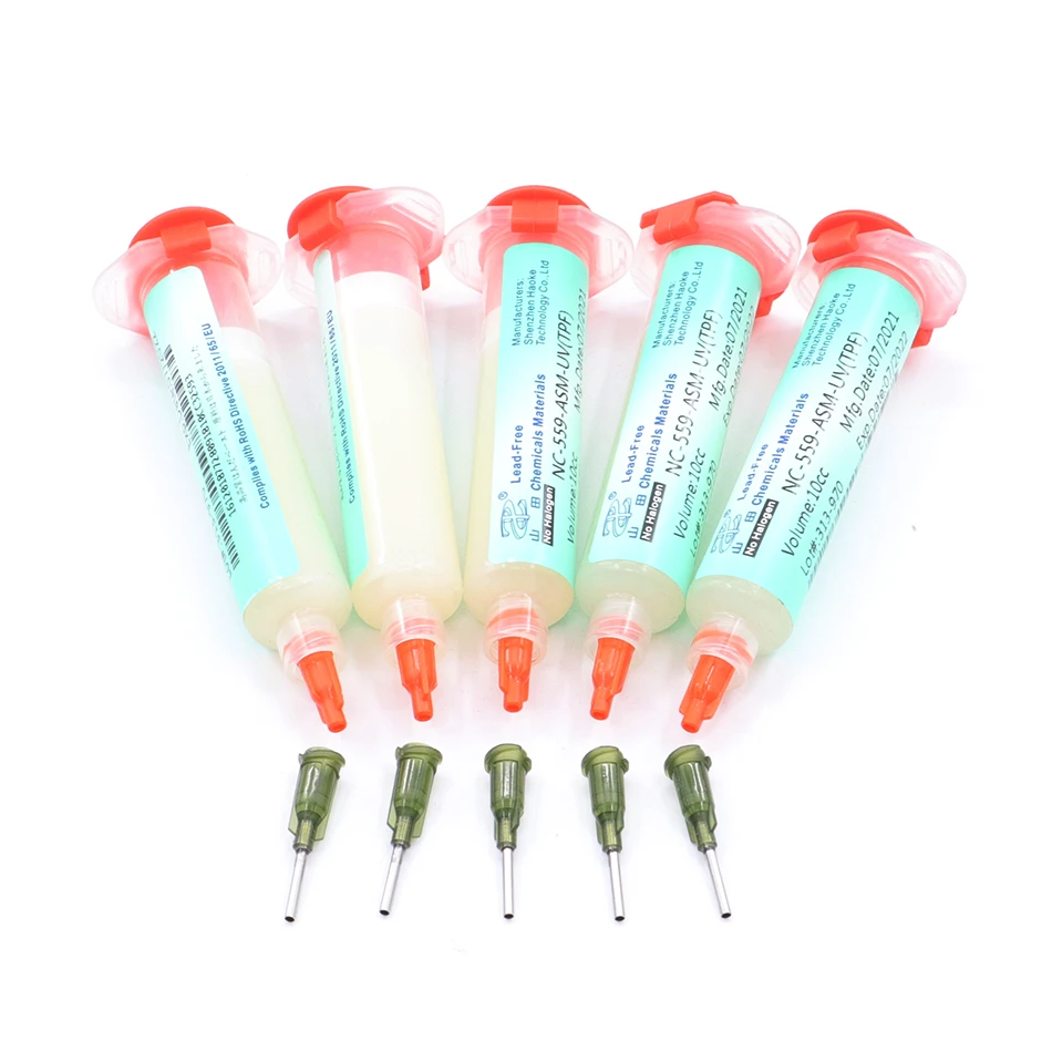 100% original flux NC-559-ASM-UV-(TPF) 10cc no-clean low-residue solder paste BGA commonly used 559 flux gas welding torch