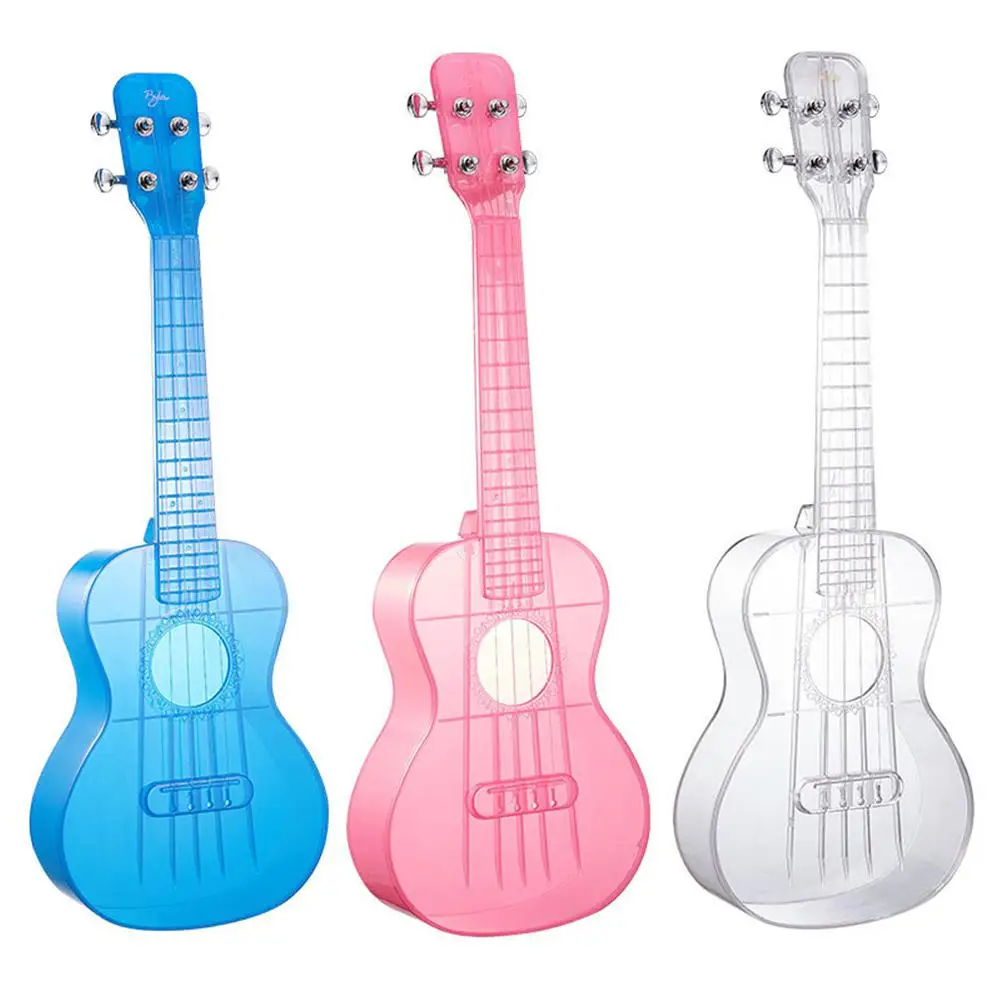 

23 inch Transparent Ukulele Waterproof Outdoor Hawaiian Small Guitar Ukulele Musical Instrument