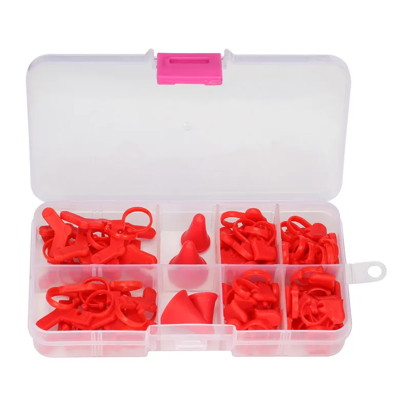 88pcsbox Plastic Stitch Markers Knitting Crochet Locking Stitch Knitting Holder Knitting Needles Protector Sewing Accessories (4)