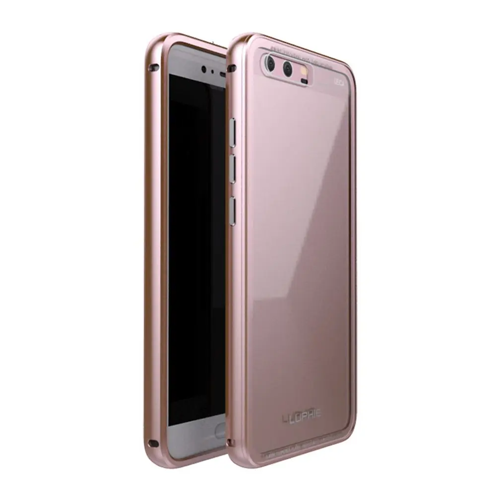 Чехлы LUPHIE для HUAWEI P10 Plus металлическая рамка прозрачная закаленная стеклянная
