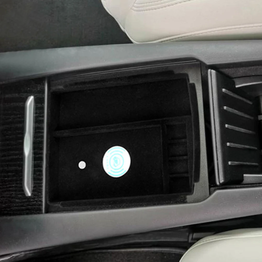 Аккуратно подлокотник портативный ящик для хранения автомобиля Большой Органайзер центральная консоль ABS беспроводной зарядное устройство контейнер для Tesla модель X S