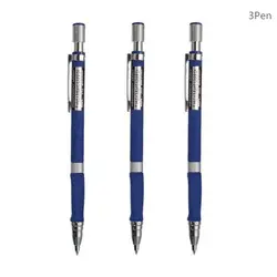 Premium 2.0mm Mechanical Pencil Set with Color and Black Lead Refills for Drawing, Writing, and Crafting (3Pcs blue pencils)