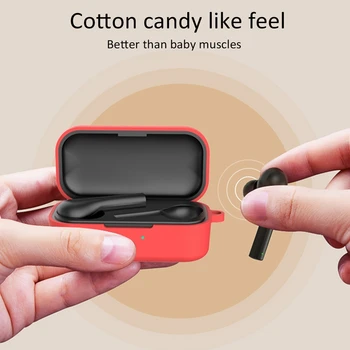 

Wireless Bluetooth Earphones Silicone Protective Case with Anti-lost Buckle for QCY T5 Case Scratch-resistant For QCY T5 Hot New