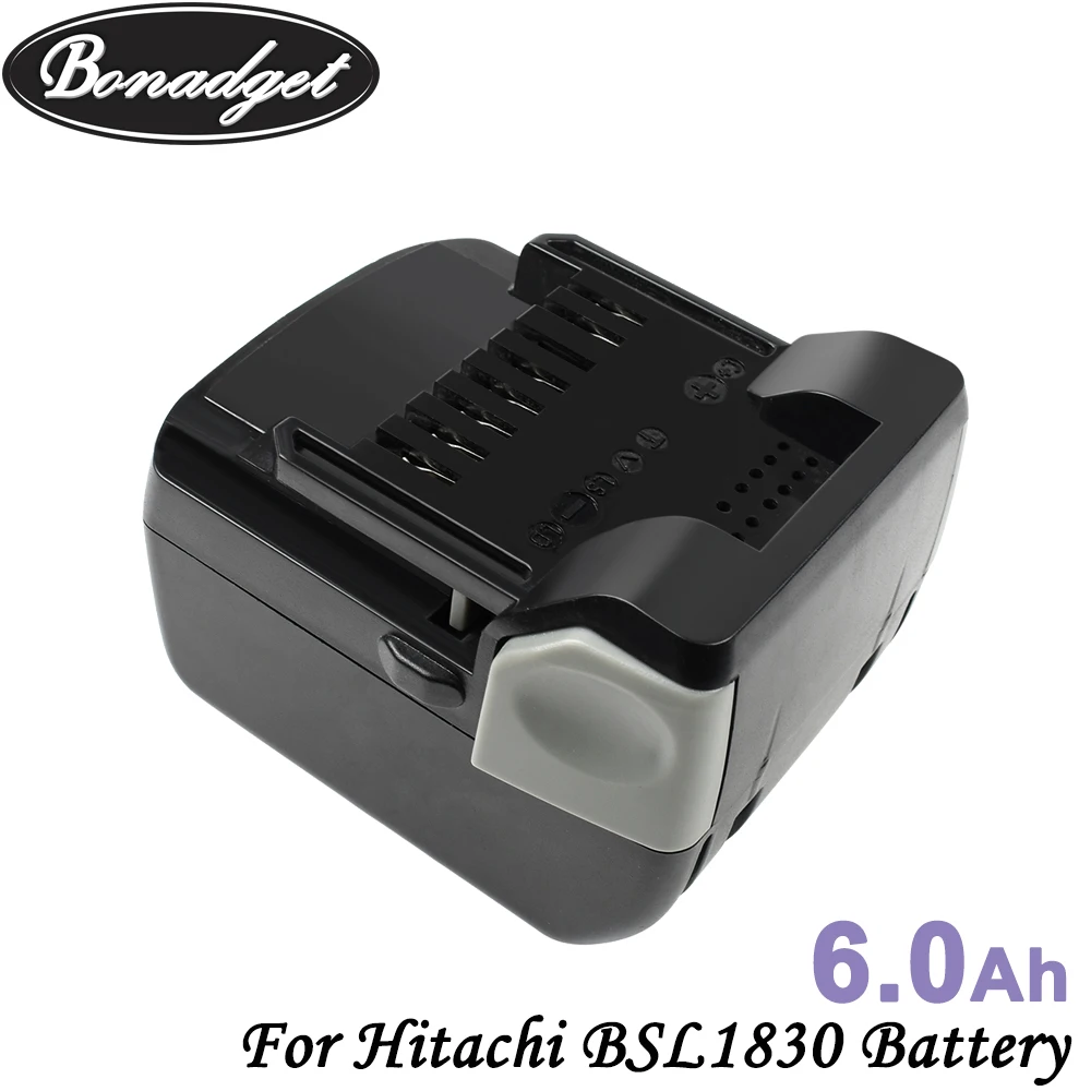 Bonadget 6000 мА/ч 18 в Li Ion Батарея Перезаряжаемые для экскаватора Hitachi BSL1830 BSL1815X 330067 330068