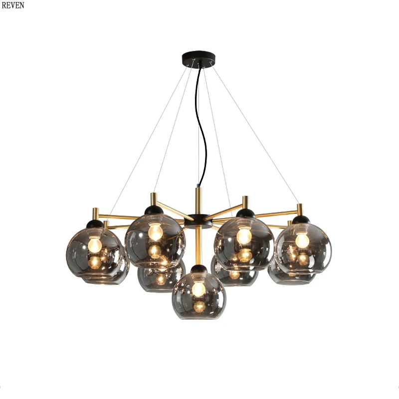 

Светодиодный ная светодиодная люстра, роскошный светильник в скандинавском стиле, простой светильник в стиле индастриал для гостиной, столовой, спальни, кабинета