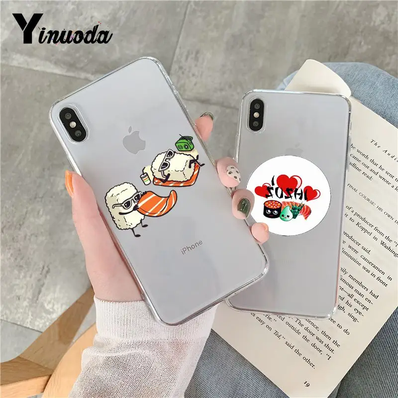 Прозрачный чехол для телефона с суши iphone 13 8 7 6 6S Plus X 10 5 детской модели XR XS XSMAX