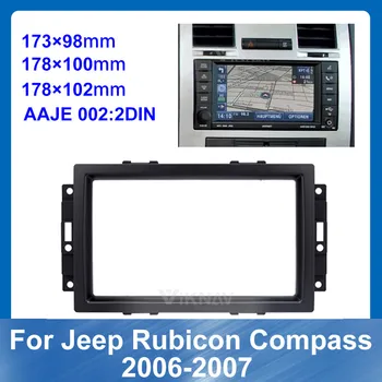

for Jeep Rubicon Compass 2006 2007 Car Radio Fascia DVD Player Stereo Panel Dash Mount Trim Installation Kit Frame Android Navi