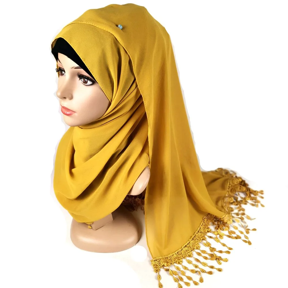 H30 10 шт. высокое качество кружева шифон шарф/шарфы шаль Хиджаб обёрточная бумага мусульманский хиджаб можно выбрать цвета