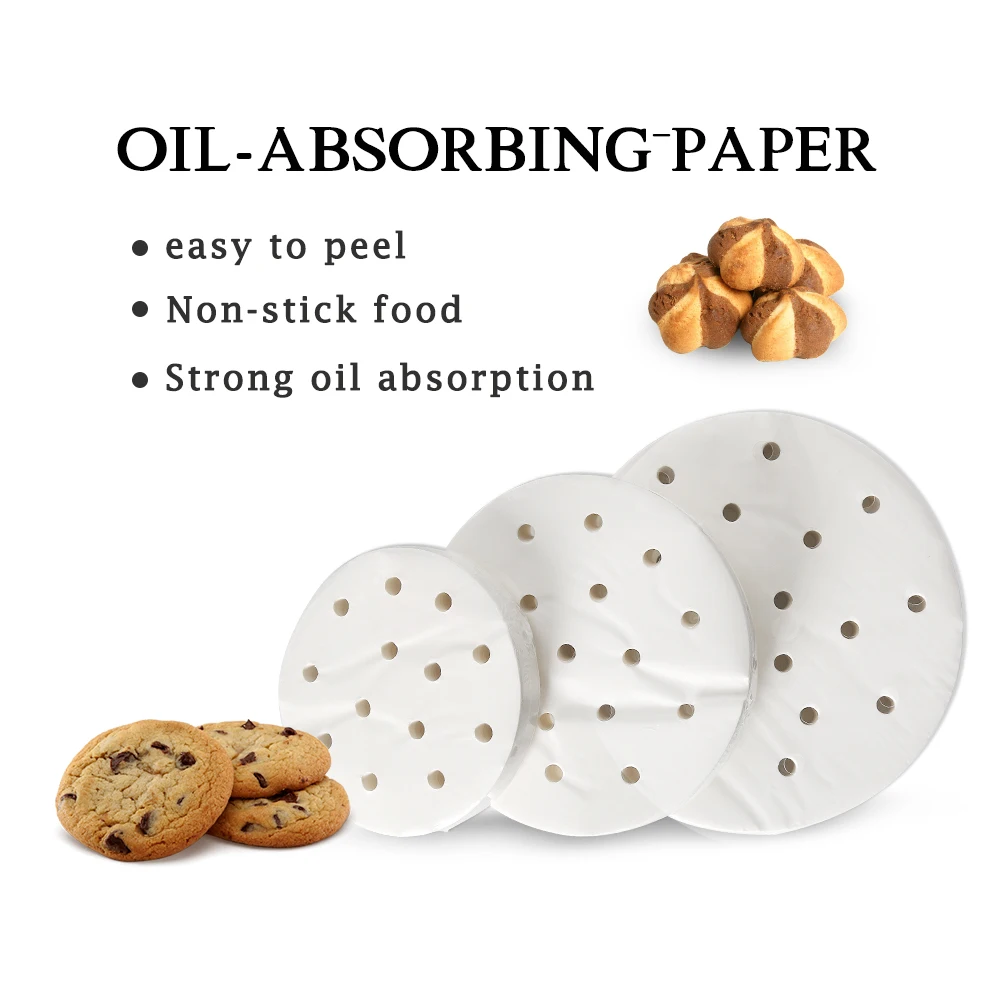 400pcs/set Steamer Drawer Cage Paper Steaming Basket Oil Absorbing Paper Hamburger Patty Blotting Paper Barking Dim sum Cooking