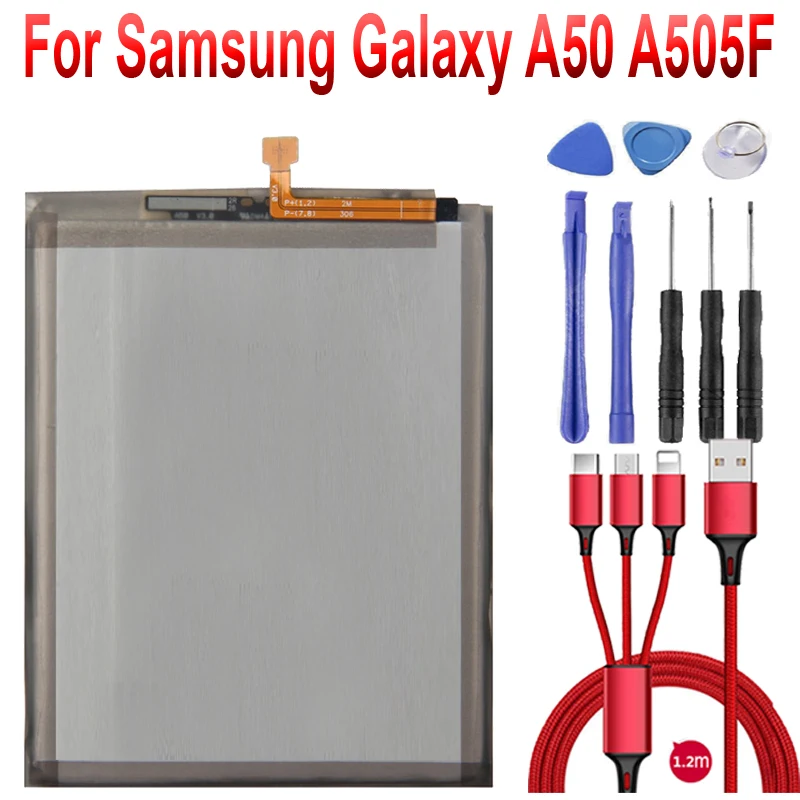 EB-BA505ABN для Samsung Galaxy A50 A505F EB-BA505ABU A30s A30 Battery 4000mAh + USB кабель toolki | Мобильные телефоны и