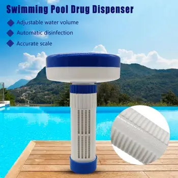 

Swimming Pool Large Flexible Automatic Disinfection Dosing Device Floater Floating Chlorine Dispenser Tablet With Scale