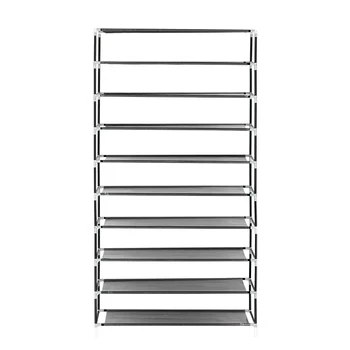 

10 Tiers Shoe Rack with Cover Closet Shoe Storage Cabinet Organizer for Home QP2