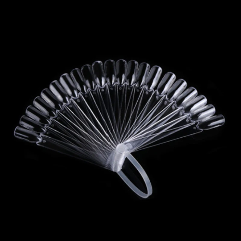 Прозрачный/черный/белый дисплей панели вентилятора дизайн ногтей советы ложный круглый обруч палка практика для лака гель показ инструменты