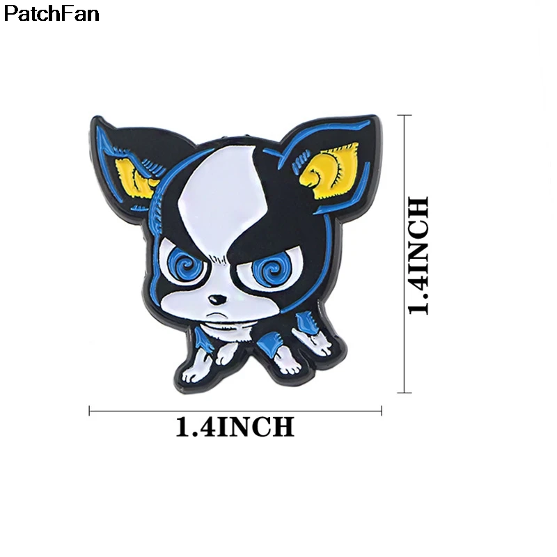 Patchfan cut собака цинк галстук мультфильм забавные булавки рюкзак одежда броши для мужчин и женщин шляпа Декоративные значки медали A2403