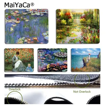 

MaiYaCa Vintage Cool Claude Monet Garden Lotus small Gaming Mouse Pads desk mat Rubber PC Computer Mousepad For PC