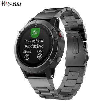 

YAYUU Alloy Watch Band 22mm Watch Strap for Garmin Fenix 5/ 5 Plus/Fenix 6/ 6 Pro/Forerunner 935/Approach S60/Quatix 5