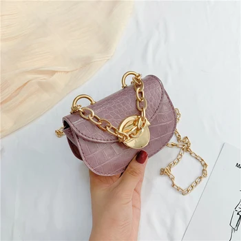 

Casual PU Leather Sling Handbag Purse Women Elegant Chain Shoulder Crossbody Bag Popular Simple Female Daily Bag
