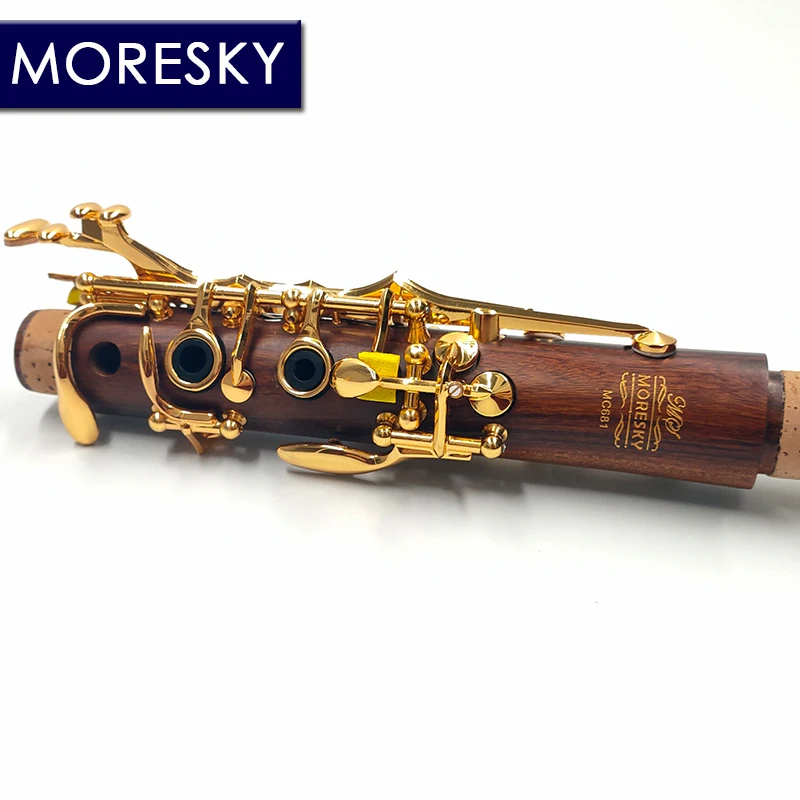 MORESKY Clarinet C Keys Redwood Klarnet Gold Plated MC681