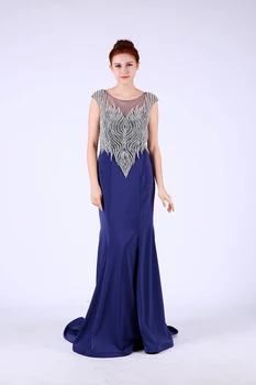 

Evening Dresses Long 2020 Sexy Beading Mermaid Floor Length Formal Party Gowns robe de soiree