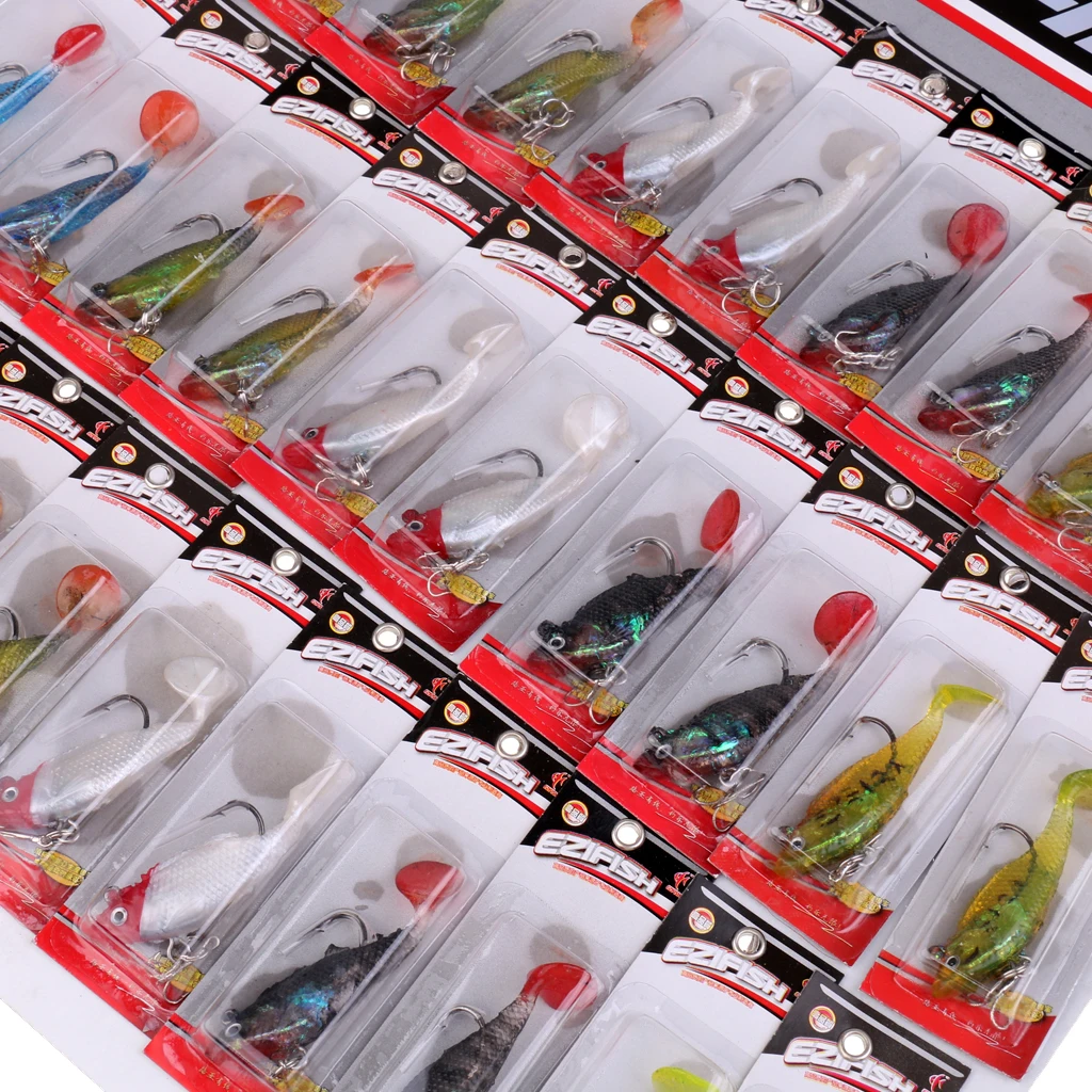 30Pcs/Pack Swim Shad 03 Fishing Lures Multicolor Trout Powerbait Soft Power Minnow Soft Lure Swim Crank Baits