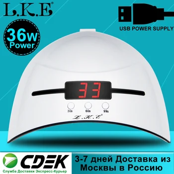 

LKE 36W Professional LED Nail Lamp UV Nail Polish Dryer Lamp Gel Acrylic Curing Light Spa USB Rechargeable Nail Dryer Equipment