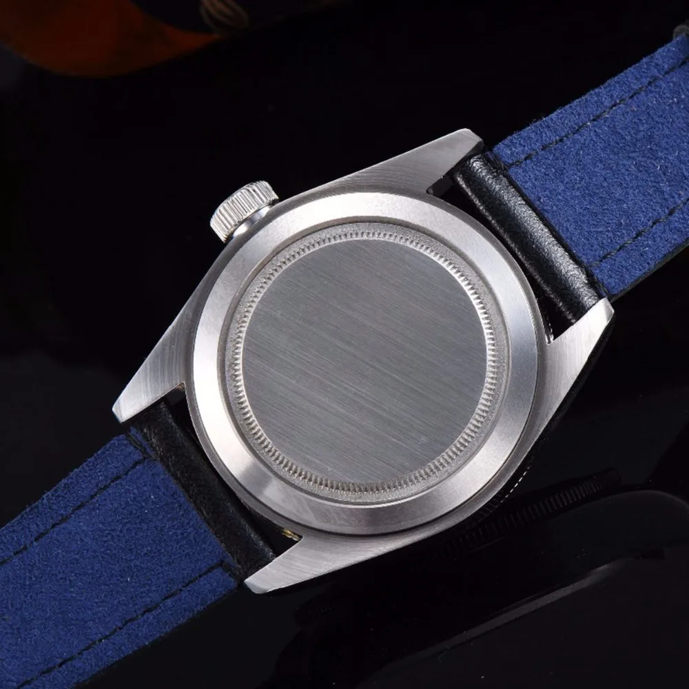 Роскошные часы топ бренда 41 мм Corgeut механические мужские часы сапфир GMT Мужские автоматические военные спортивные часы с календарем кожаные