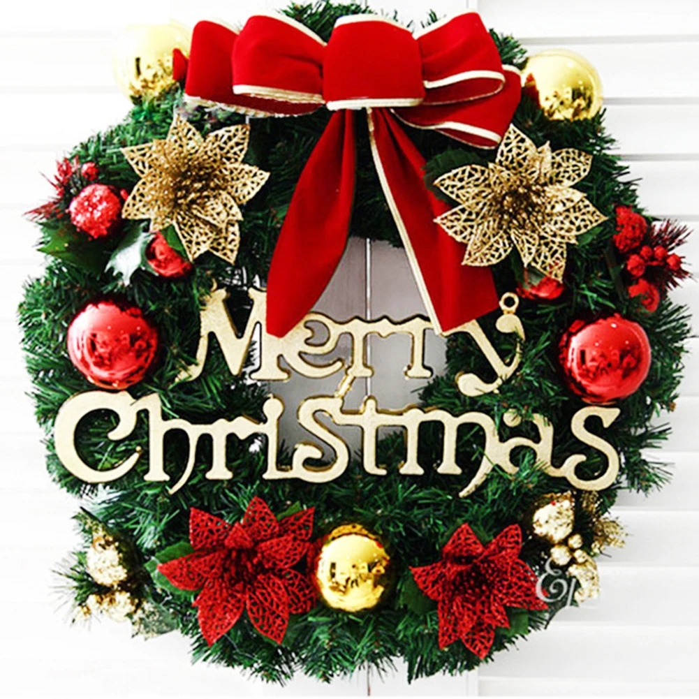 

Bedroom Artificial Wreath Christmas Ornament PVC Bar Holiday Gift Door Pendant DIY Party Home Craft Festival Wall