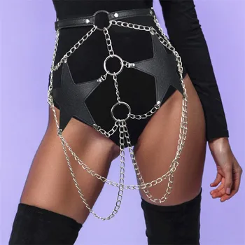 

Unisex Pu Leather Harness Belts Big O ring Metal Waist Belt Women Leisure Jeans Chain Buckle Ladies Strap Garter