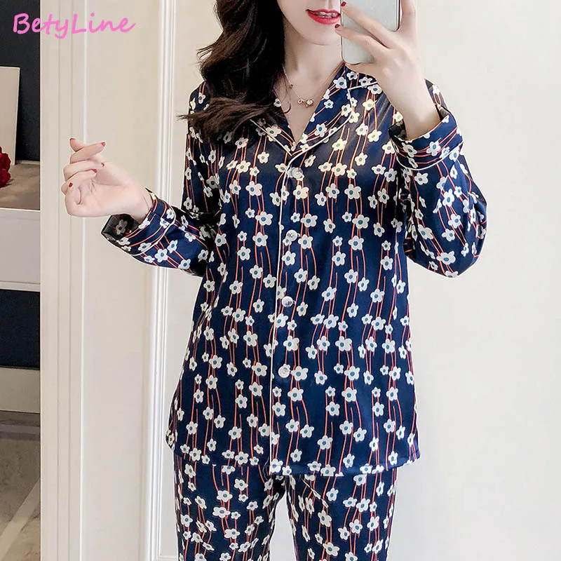 

2019 New Autumn & Winter Pyjamas WomAutumn & Winter Pyjamas Women Sleepwear Plus Double-sided Milk Silk Night Suit Woman Clothes