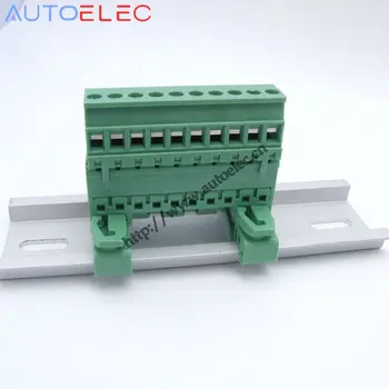 

10sets Pitch 5.08mm 10pin Screw Plug-in Terminal Blocks connector NS35mm Din Rail Mounting instead of NO: UMSTBVK2.5-10-G-5.08