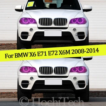 

4PCS Multi-color RGB Changeable LED SMD Halo Ring Angel Demon Eyes Day Light For BMW X6 E71 E72 X6M 2008-2014