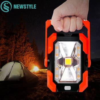 

Portable Camping Light Solar LED Spotlight Rechargeable Flashlight Waterproof IP64 Camp Lights With Strong Suction Power Bank