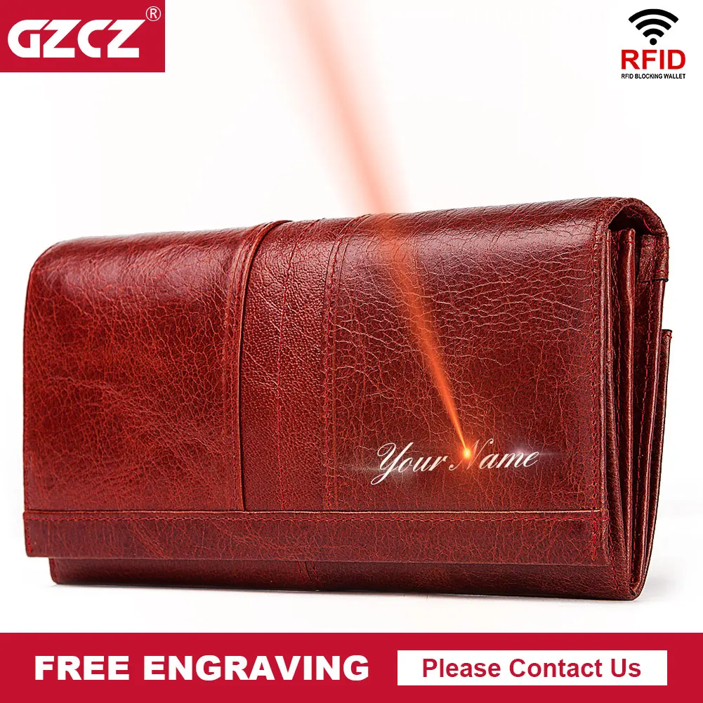 Women Wallets Card-Holder Engrave Long-Clutches Cell-Phone-Portomonee-Clamp Female Fashion