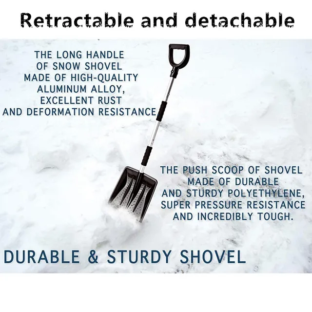3 in 1 Snow Shovel Retractable Snow Brush Detachable Car Snow Shovel Set for Car Truck Camping Outdoor 2022 6