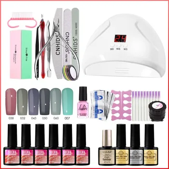 

Nail Set Femme 27pc Nail Salon Nail Polish Polishing Tool Diy Nail Set Family Salon 20ml Beauty Mujer Nail art Nagel nails stick