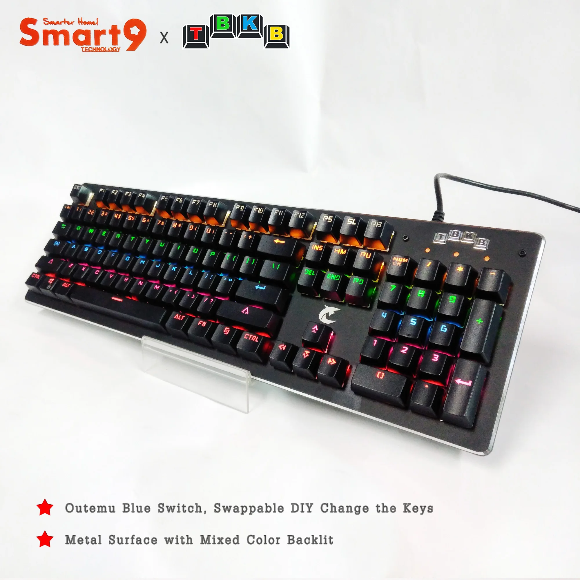 Smart9 x TBKB 104Key синий переключатель горячей замены двойные колпачки для ключей