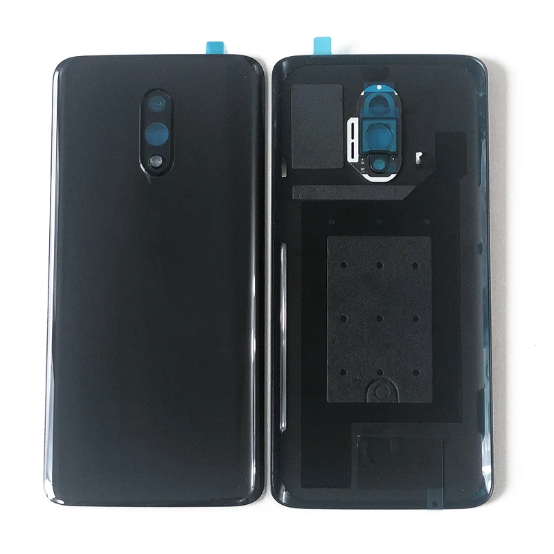 Axisinternational для 6,4" OnePlus 7 стеклянная задняя крышка для батареи чехол Корпус+ металлическая рамка для камеры+ Вспышка+ клейкая наклейка