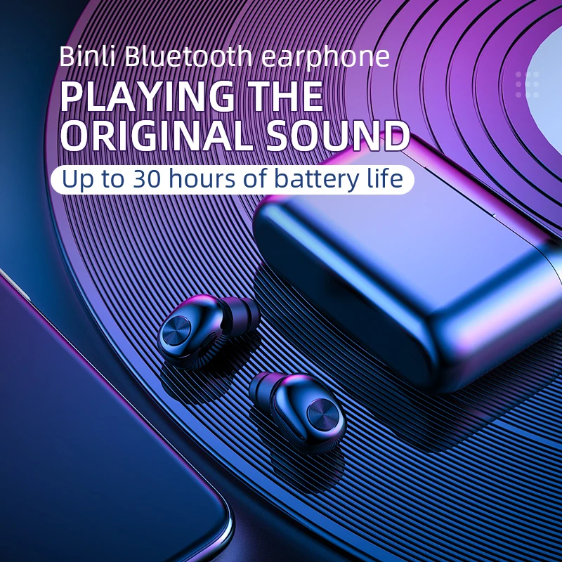 Беспроводные наушники Bluetooth V5.0 TWS беспроводные с внешним аккумулятором 2200 мАч