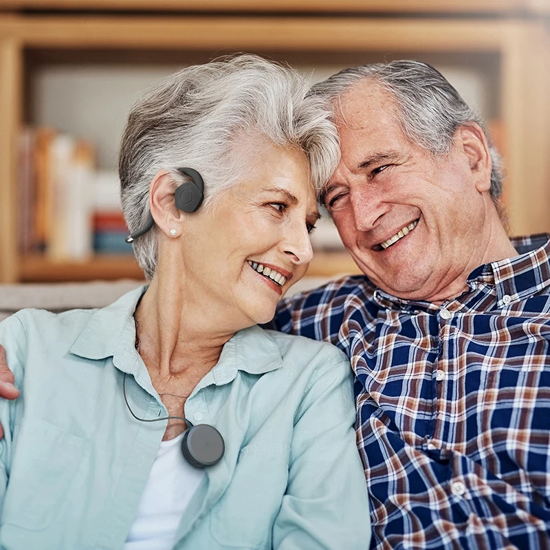 Bone Conduction Bluetooth Wireless headphones hearing aids Portable Sports headset mini Amplifier hearing aid for TV the elderly